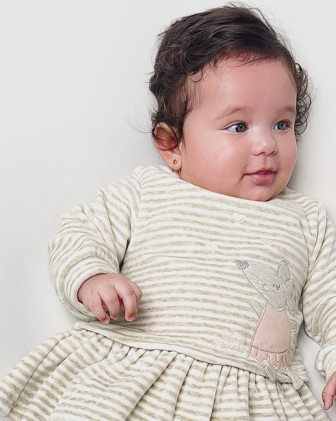 ABITO A RIGHE GRIGIE TOPOLINO CON COLLANT