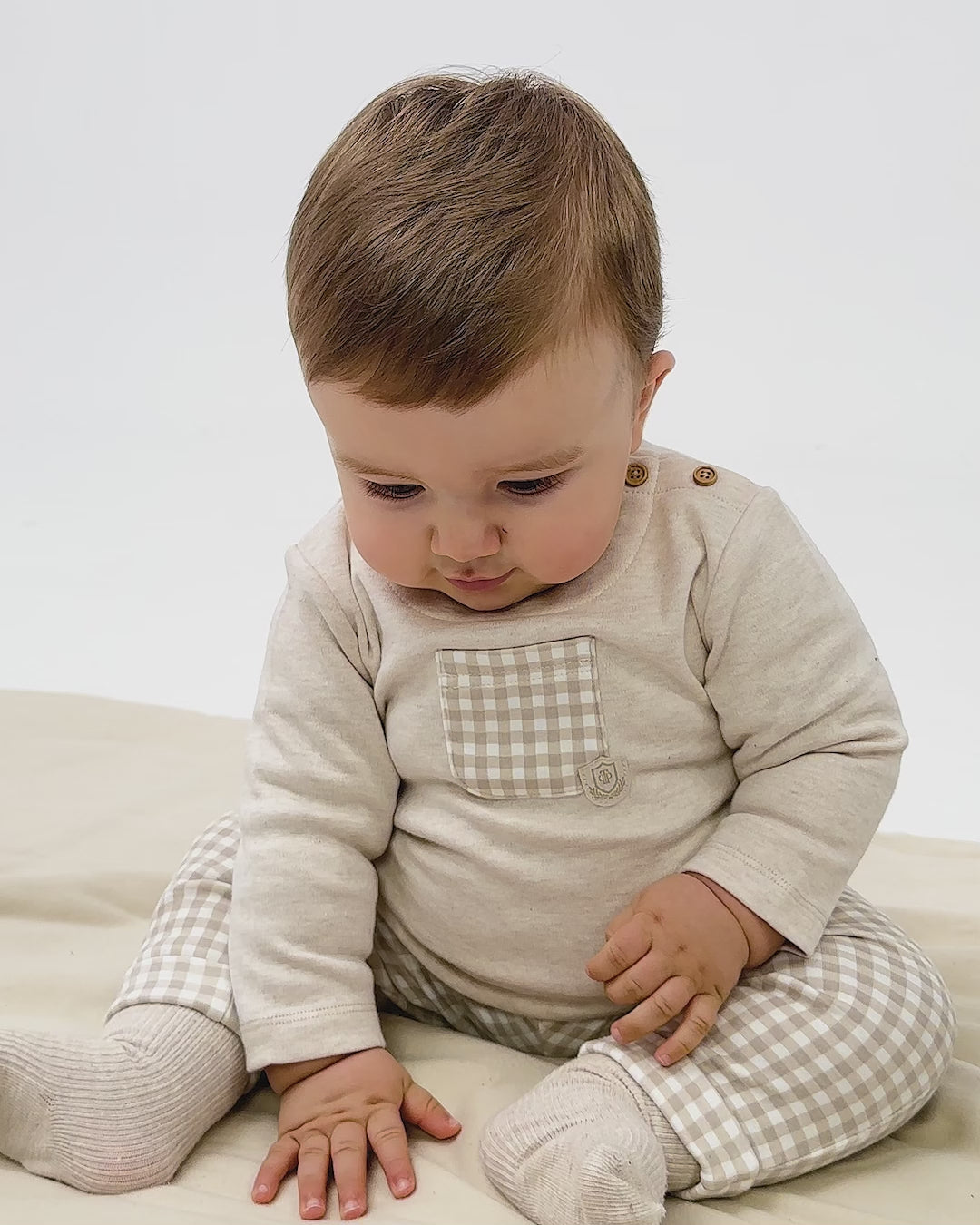 SET 2 PCS. SAND CHECKS FOR BABY BOY