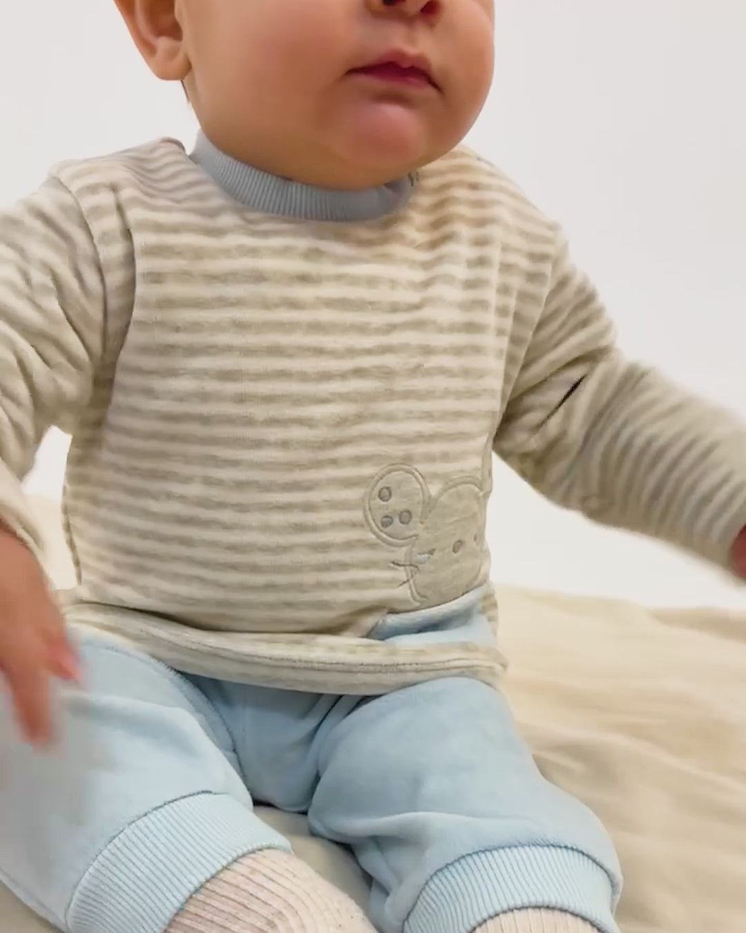 TWO-PIECE SET BLUE BABY MOUSE