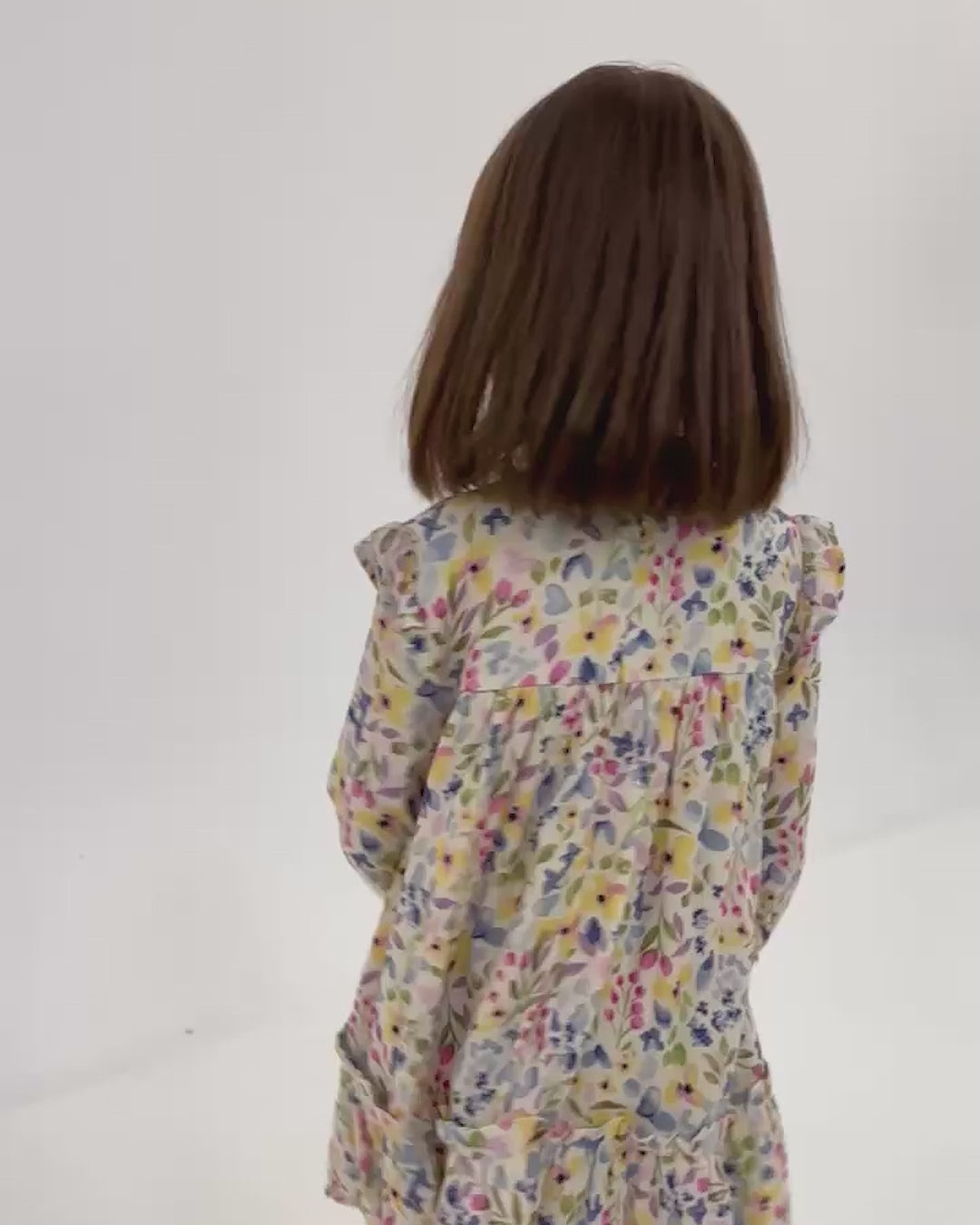 ABITO VIOLA FIORI CON COLLANT